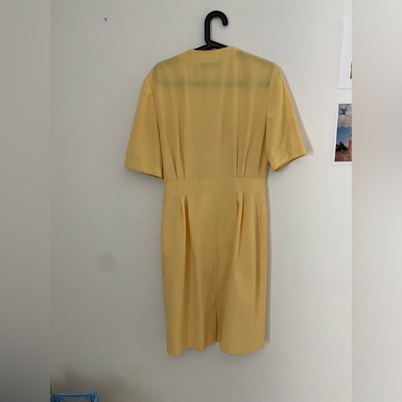 Vintage Wool Short Sleeved Button Up Dress - Picture 4 of 7